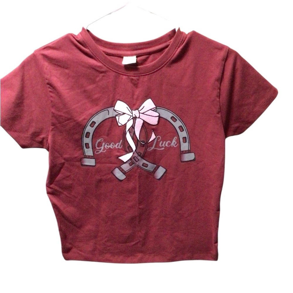 Vibe Kids Maroon 'Good Luck' Tee
